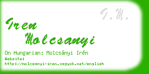 iren molcsanyi business card