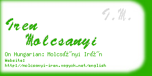 iren molcsanyi business card